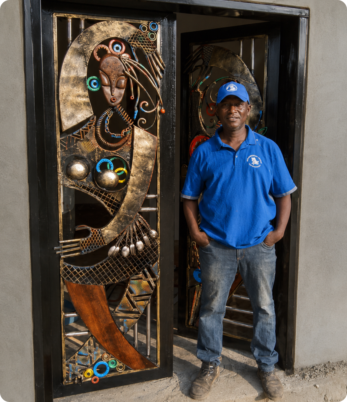 Paul ejukorlem with art door