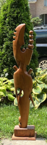 Tall wooden sculpture